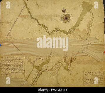 Brunswick Maine mappa 1795. Foto Stock