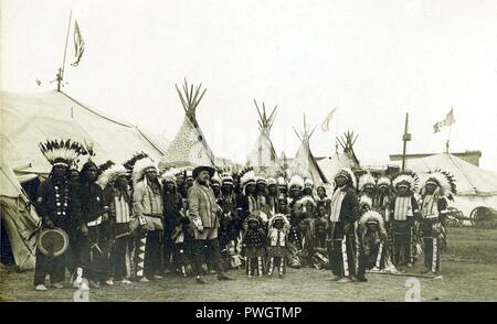 Fatture della Buffalo Wild West Show 1890. Foto Stock