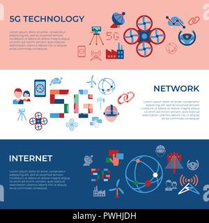 Vettore digitale la tecnologia mobile semplice set di icone di raccolta stile piatto infographics Illustrazione Vettoriale