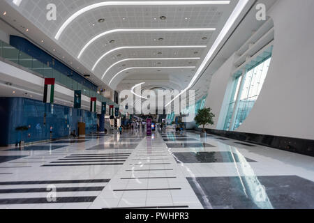 Sep 26, 2018: Interno del Centro Nazionale Espositivo di Abu Dhabi(ADNEC), Abu Dhabi, Emirati arabi uniti Foto Stock