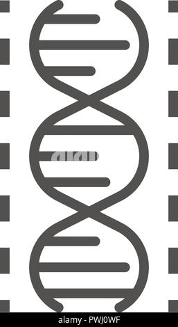 Icona di Dna, stile contorno Illustrazione Vettoriale