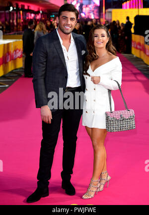 Jack Fincham e Dani Dyer frequentando il ITV Palooza tenutosi presso la Royal Festival Hall, Southbank Centre di Londra. Foto Stock