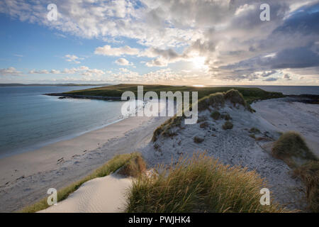 Traigh Iar Beach, North Uist, Ebridi Esterne, Scotland, Regno Unito Foto Stock