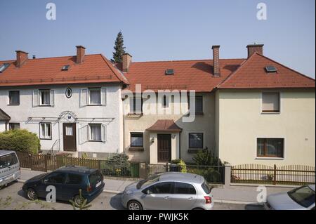 Wien, Gartensiedlung Glanzing - Vienna, Società Cooperativa Tenement Foto Stock