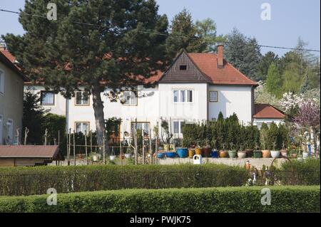 Wien, Gartensiedlung Glanzing - Vienna, Società Cooperativa Tenement Foto Stock