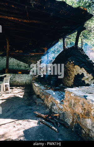 Cascate d'Akchour cascata, Chefchaouen, Marocco, 2018 Foto Stock