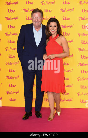 Londra, Regno Unito. Ottobre 16, 2018: Piers Morgan & Susanna Reid che arrivano per la ITV Palooza!" presso la Royal Festival Hall di Londra. Immagine: Steve Vas/Featureflash Credito: Paul Smith/Alamy Live News Foto Stock