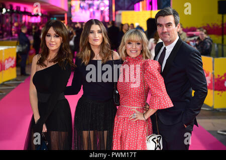 (Da sinistra a destra) Sheree Murphy, Charly Webb, Zoe Henry e Jeff Hordley frequentando il ITV Palooza tenutosi presso la Royal Festival Hall, Southbank Centre di Londra. Foto Stock