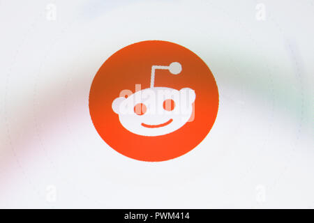 Reddit app su iPhone (close up, macro) - USA Foto Stock