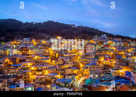 Famosa attrazione di cultura Gamcheon Village, Corea Foto Stock