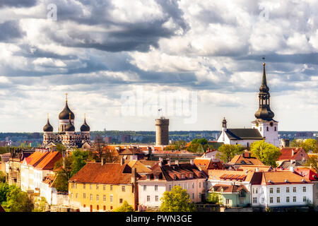 Tallinn, la capitale dell'Estonia sul Mar Baltico Foto Stock