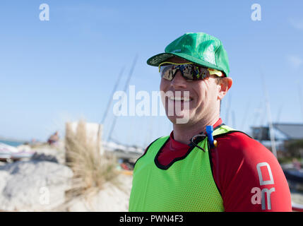 Racchetta vincitore della scheda Finitura Foto Stock