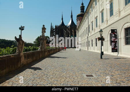 Santa Barbara la Chiesa è una famosa chiesa gotica in Kutna Hora, Central Bohemia Repubblica Ceca. È anche sito patrimonio mondiale dell'UNESCO. Foto Stock