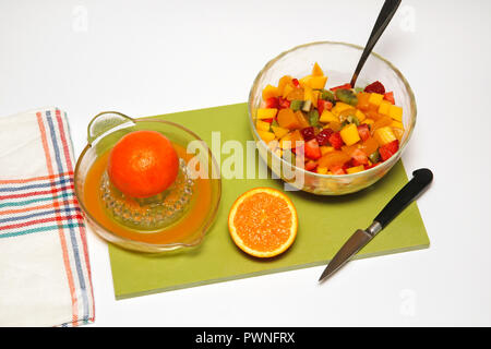 Insalata di frutta Foto Stock