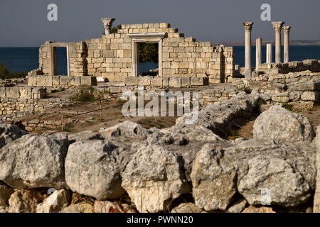 Rovine di Tauric Chersoneso a Sebastopoli, Crimea Foto Stock