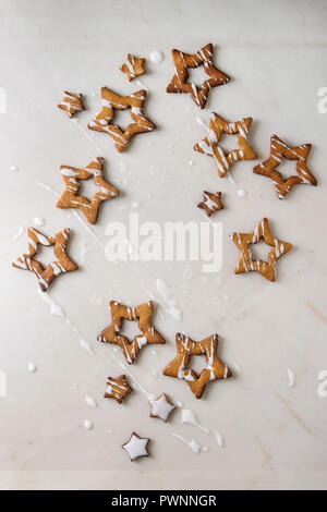 Stella di Natale forma i cookie di zucchero Foto Stock