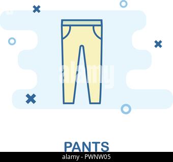 Icona di pantaloni. Monocromatico design stile abiti da collezione. UX e UI. Pixel pantaloni perfetta icona. Per il web design, applicazioni software, l'utilizzo di stampa. Illustrazione Vettoriale