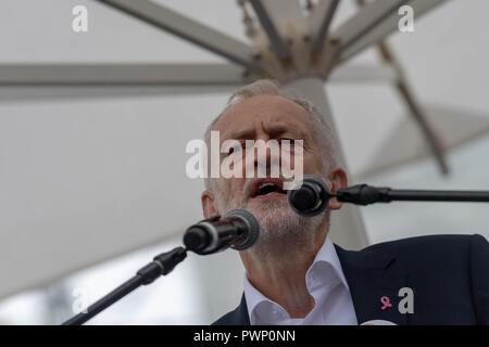 Londra 17 ottobre 2018 Istruzione ulteriore finanziamento di protesta nel centro di Londra Jeremy Corbyn colloqui per il rally. Credit Ian Davidson/Alamy Live News Foto Stock