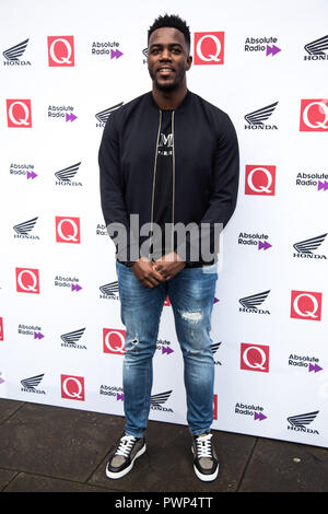 Londra, Regno Unito. Xvii oct, 2018. Mo Gilligan arriva al Q AWARDS 2018 IN ASSOCIAZIONE CON ASSOLUTA RADIO su 17 Ottobre a Camden Roundhouse Londra Credito: Tom Rose/Alamy Live News Foto Stock