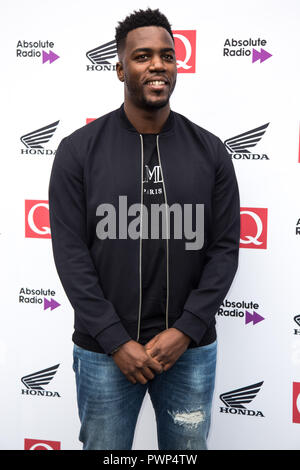 Londra, Regno Unito. Xvii oct, 2018. Mo Gilligan arriva al Q AWARDS 2018 IN ASSOCIAZIONE CON ASSOLUTA RADIO su 17 Ottobre a Camden Roundhouse Londra Credito: Tom Rose/Alamy Live News Foto Stock