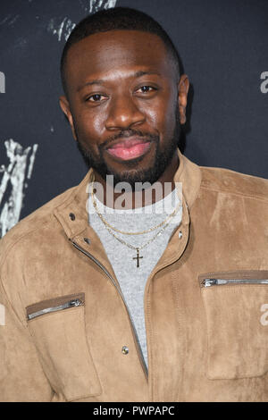 Hollywood, CALIFORNIA, Stati Uniti. 17 ottobre 2018. 17 ottobre 2018 - Hollywood, California - Sheaun McKinney . "Halloween" a Los Angeles Premiere tenutasi al TCL Chinese Theatre. Credito fotografico: Birdie Thompson/Admedia Foto Stock