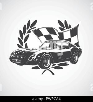 Racing Car fer illustrazione vettoriale Illustrazione Vettoriale