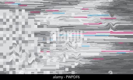 Sfondo astratto vector pattern in stile glitch design decadimento digitale per il tuo design Illustrazione Vettoriale