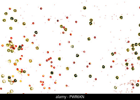 Glitter multicolore cerchi isolato su bianco Foto Stock