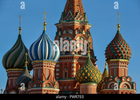 Mosca, Russia - 16 October, 2018: la Cattedrale di Vasily beata nella Piazza Rossa di Mosca, Russia. Foto Stock