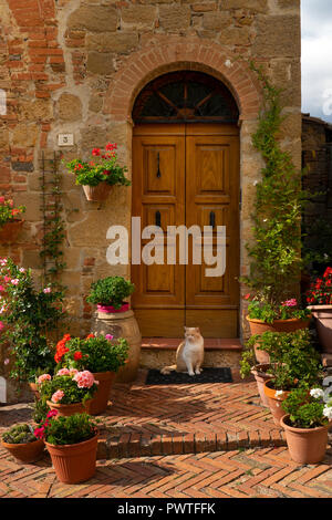 Borgo di Monticchiello in Toscana,l'Italia,l'Europa Foto Stock