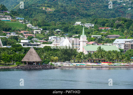 Vista sulla città, Papeete, Tahiti Foto Stock