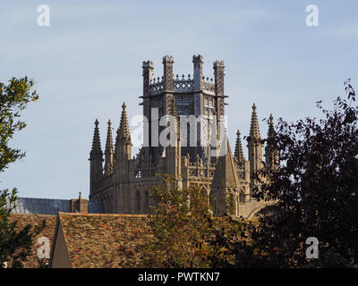 Cattedrale di Ely (ex chiesa di St Etheldreda e di San Pietro e la chiesa della Santa e indivisa Trinità) in Ely, Regno Unito Foto Stock