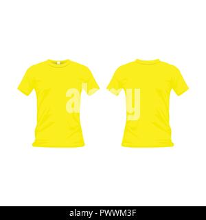 T-shirt uniforme di vista anteriore e posteriore. t-shirt polo templates design. illustrazione vettoriale su sfondo bianco. Illustrazione Vettoriale