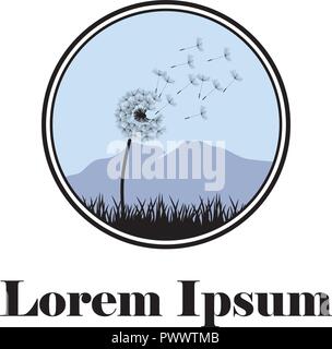 Fiore di tarassaco, vettore Illustrazione Vettoriale