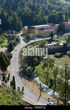 Crusca, Transilvania/ROMANIA - 20 settembre : Vista della Crusca dal Castello di Dracula in Transilvania di crusca di Romania il 20 settembre, 2018 Foto Stock