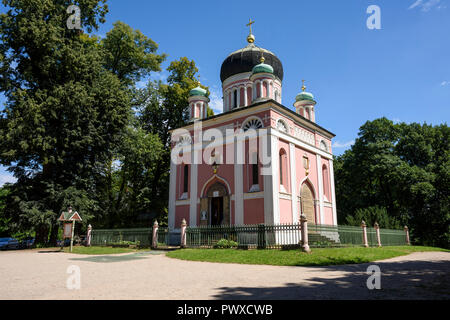 Potsdam. Berlino. Germania. Alexander Nevsky Memorial Church (Alexander-Newski-Gedächtniskirche), la chiesa russa ortodossa costruita per i residenti russi Foto Stock