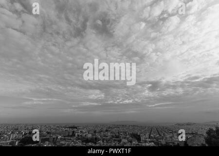 Crystal Clear View di Athens, Athens Cityscape, vista rilassante a Atene, Grecia Foto Stock