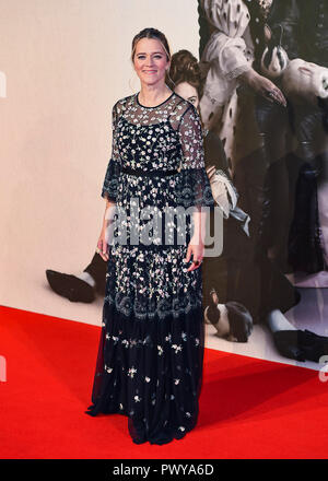 Edith Bowman assiste il Regno Unito Premiere del "favorito" & American Express a Gala La sessantaduesima BFI London Film Festival. Foto Stock