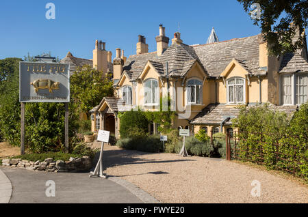 Il maiale sulla spiaggia hotel e ristorante, Studland, Swanage, Dorset, England, Regno Unito Foto Stock