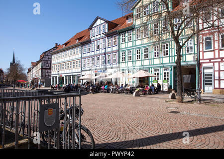 Market street, Duderstadt, Bassa Sassonia, Germania, Europa Foto Stock
