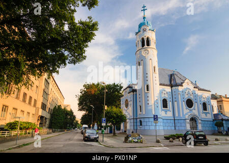 Little Blue chiesa di Santa Elisabetta, Bratislava, Slovacchia Foto Stock