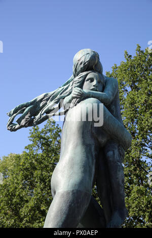 Parco delle Sculture di Vigeland, Fragner Park, Oslo, Norvegia. Il parco contiene la vita di lavoro dello scultore norvegese Gustav Vigeland (1869 - 1943). Foto Stock