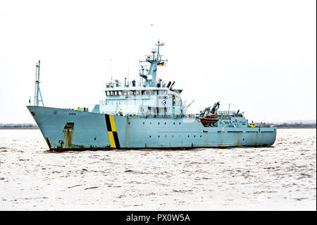 La protezione marina nave Hirta sull'Humber Estuary Foto Stock