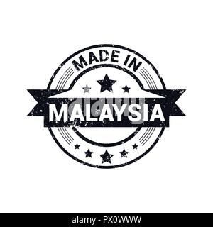 Malaysia timbro vettore di design Illustrazione Vettoriale