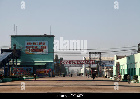 Fertilizzante Hungnam fabbrica a Hamhung in Corea del Nord Foto Stock