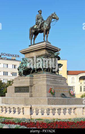 Monumento equestre dell'Imperatore () dello Zar Alessandro II di Russia (1818-1881) a Sofia, Bulgaria Foto Stock