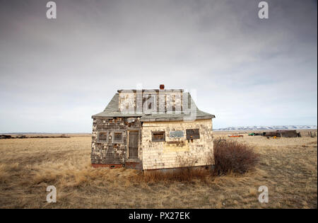 Abbandonata la libreria pubblica in Wyoming, STATI UNITI D'AMERICA Foto Stock