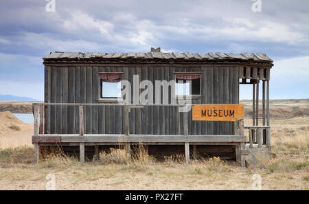 Museo abbandonati nelle zone rurali del Wyoming, STATI UNITI D'AMERICA Foto Stock