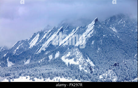 Flatiron picchi in Boulder, Colorado, STATI UNITI D'AMERICA Foto Stock