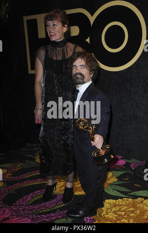 HBO Emmy Party 2018 - Arrivi con: Peter Dinklage, Erica Schmidt dove: Los Angeles, California, Stati Uniti quando: 17 set 2018 Credit: Apega/WENN.com Foto Stock